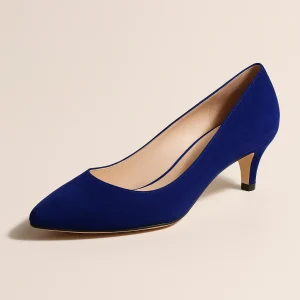 Escarpin Bleu Petit Talon
