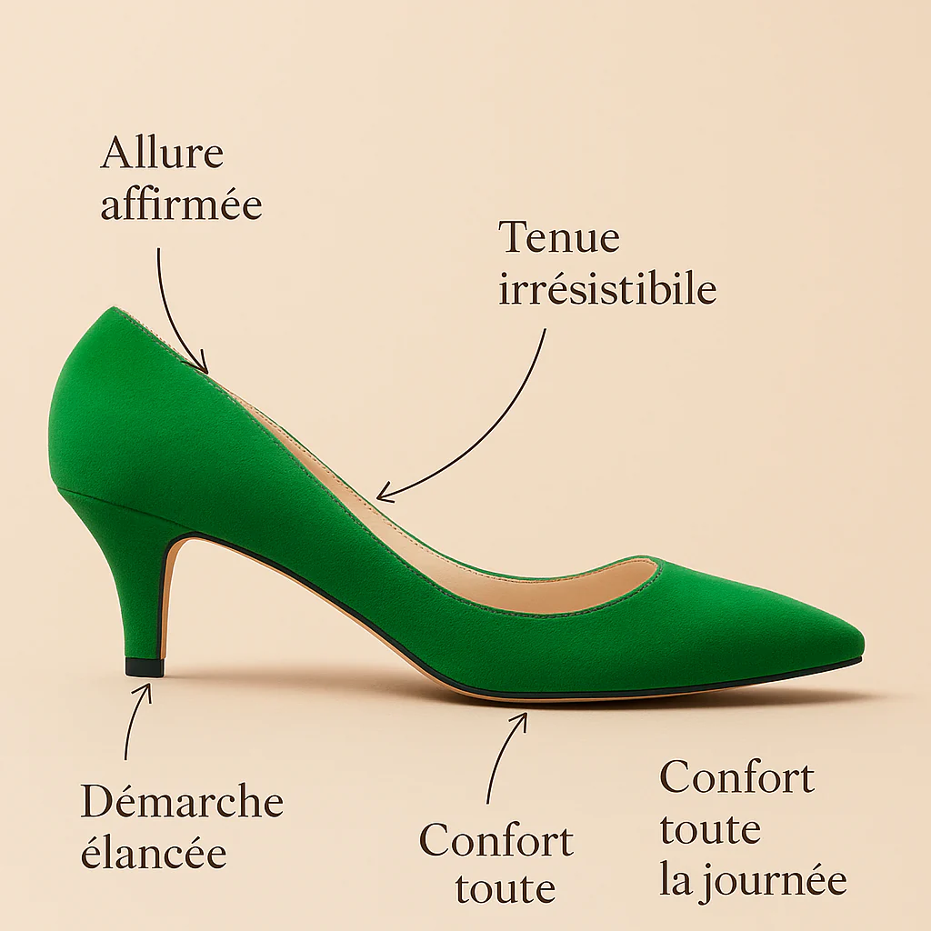 Escarpin Vert Petit Talon – Image 6