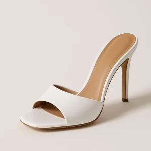 Escarpin Blanc Ouvert