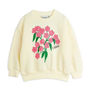 Sweat écru fleurs alpines