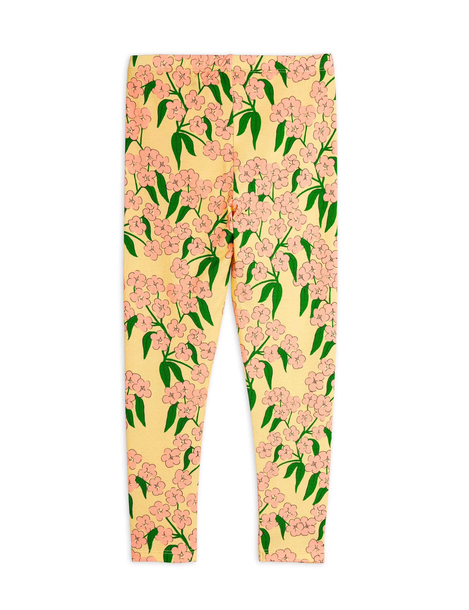 Legging jaune imprimé fleurs alpines – Image 3