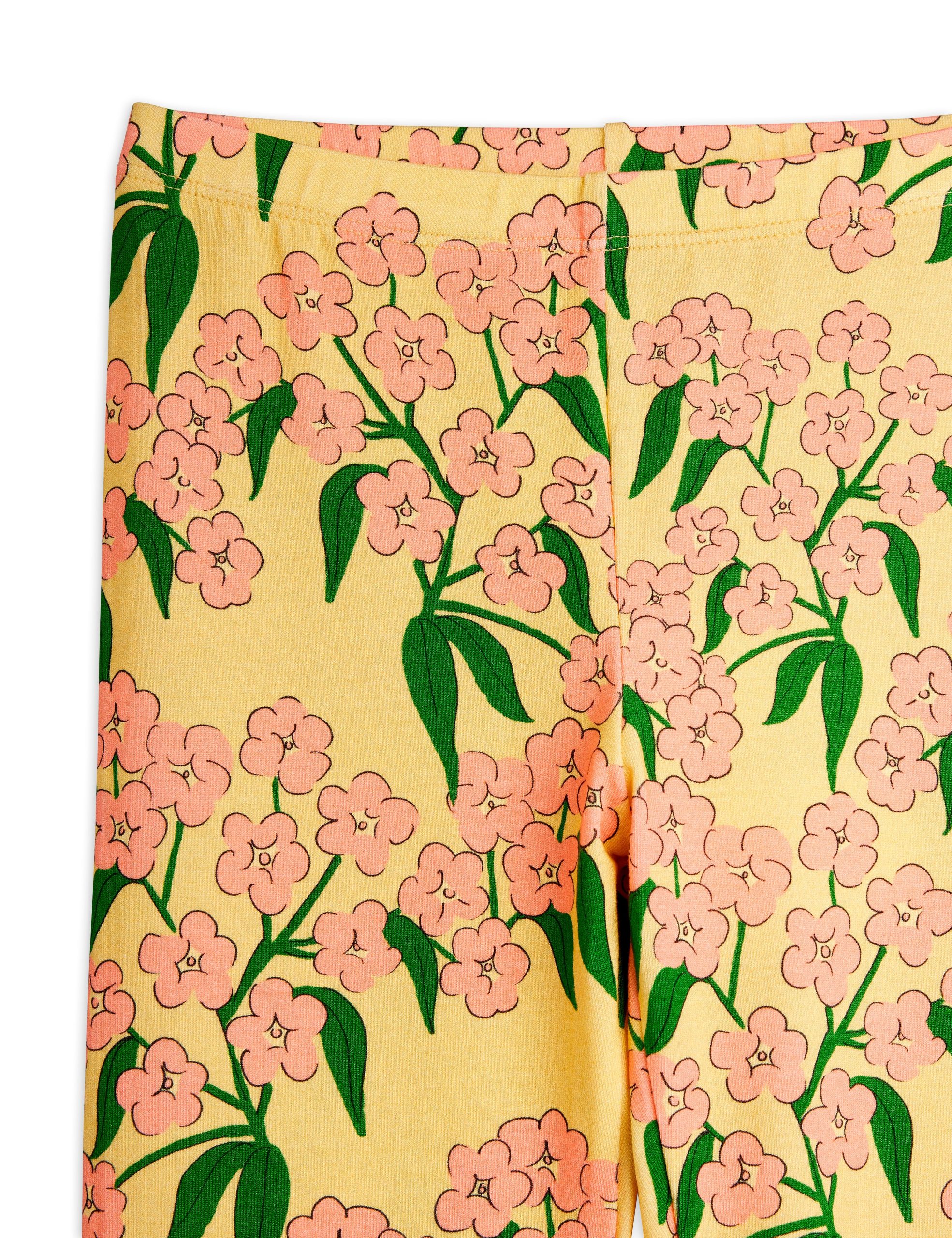 Legging jaune imprimé fleurs alpines – Image 4