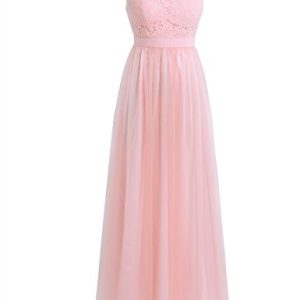 Jolie Robe Demoiselle D&rsquo;honneur en Tulle avec Ceinture