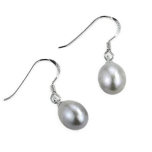 Boucles d’oreilles pendantes – Perles d’eau douce, forme de goutte