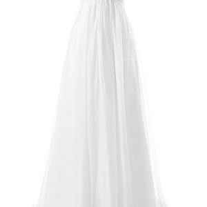 Robe de Soirée libanaise sans Bretelles en Mousseline de Soie