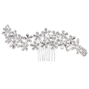 Peigne à cheveux avec Fleurs en Cristal Autrichien