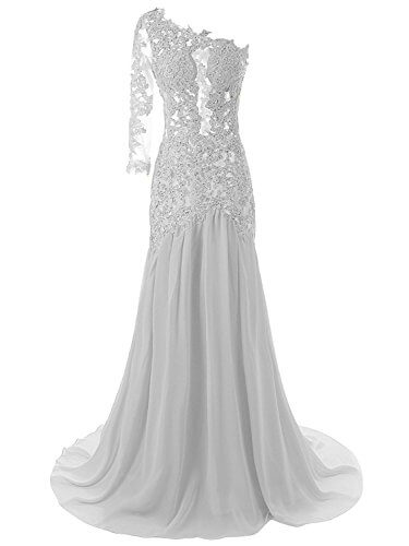 Robe de Demoiselle D’honneur avec une Manche transparente en Dentelle – Image 2