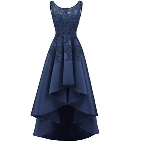 Robe de Soirée « Princesse de Dubaï » Courte sur le Devant ornée de Dentelle – Image 4