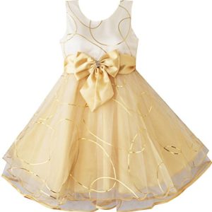Robe Champagne Multi-Couche pour Fille