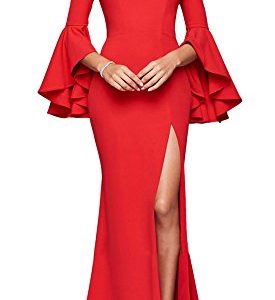 Robe de Soirée Longue avec Manches 3/4