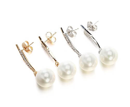 Boucles d’oreilles – Perles d’eau douce naturelles – Image 4