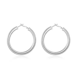 Boucles d&rsquo;oreilles arrondies en argent