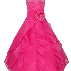 Robe Ample avec Bustier Pailleté pour Petite Fille
