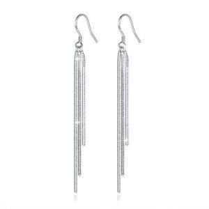 Boucles d&rsquo;oreilles pendantes en argent