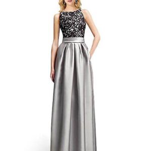 Robe de Soirée sans Manches en Satin à Sequins