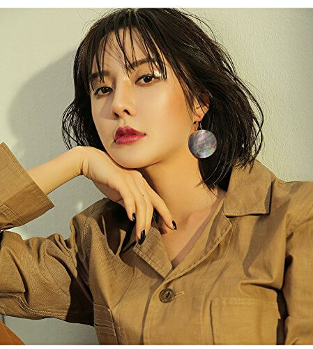 Boucles d’oreilles pendantes – Forme ronde – Image 4