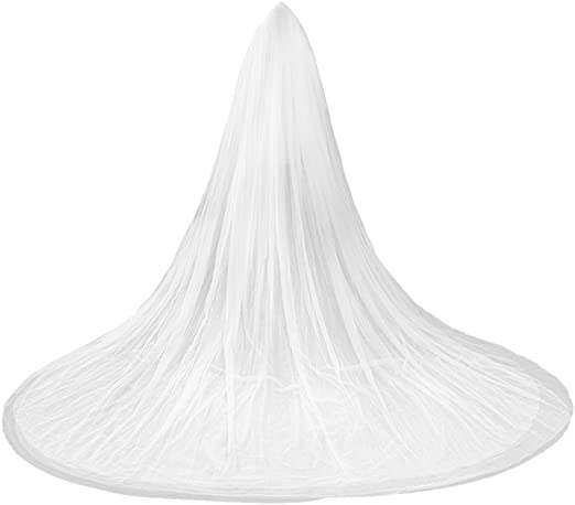 Voile de Mariée Blanc en Tulle