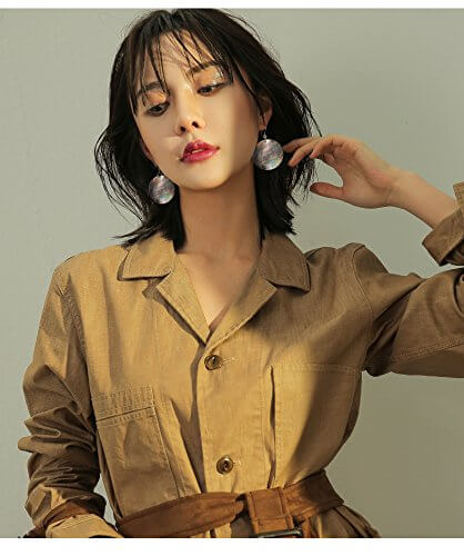 Boucles d’oreilles pendantes – Forme ronde – Image 5