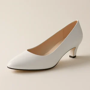 Escarpin Blanc Petit Talon