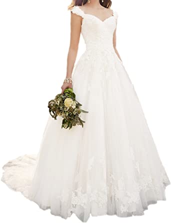 Longue Robe de Mariée Nuptiale Blanche ou Ivoire – Image 2