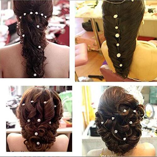 Épingles à cheveux en forme de fleur – Image 4