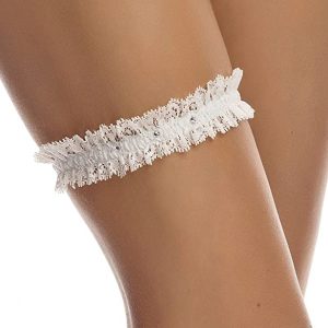 Jarretière de Mariage en Dentelle et avec Strass