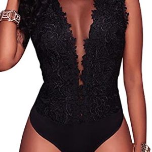 Body Sexy avec Col Transparent en V