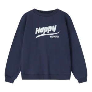 Sweat "Happy Human" bleu