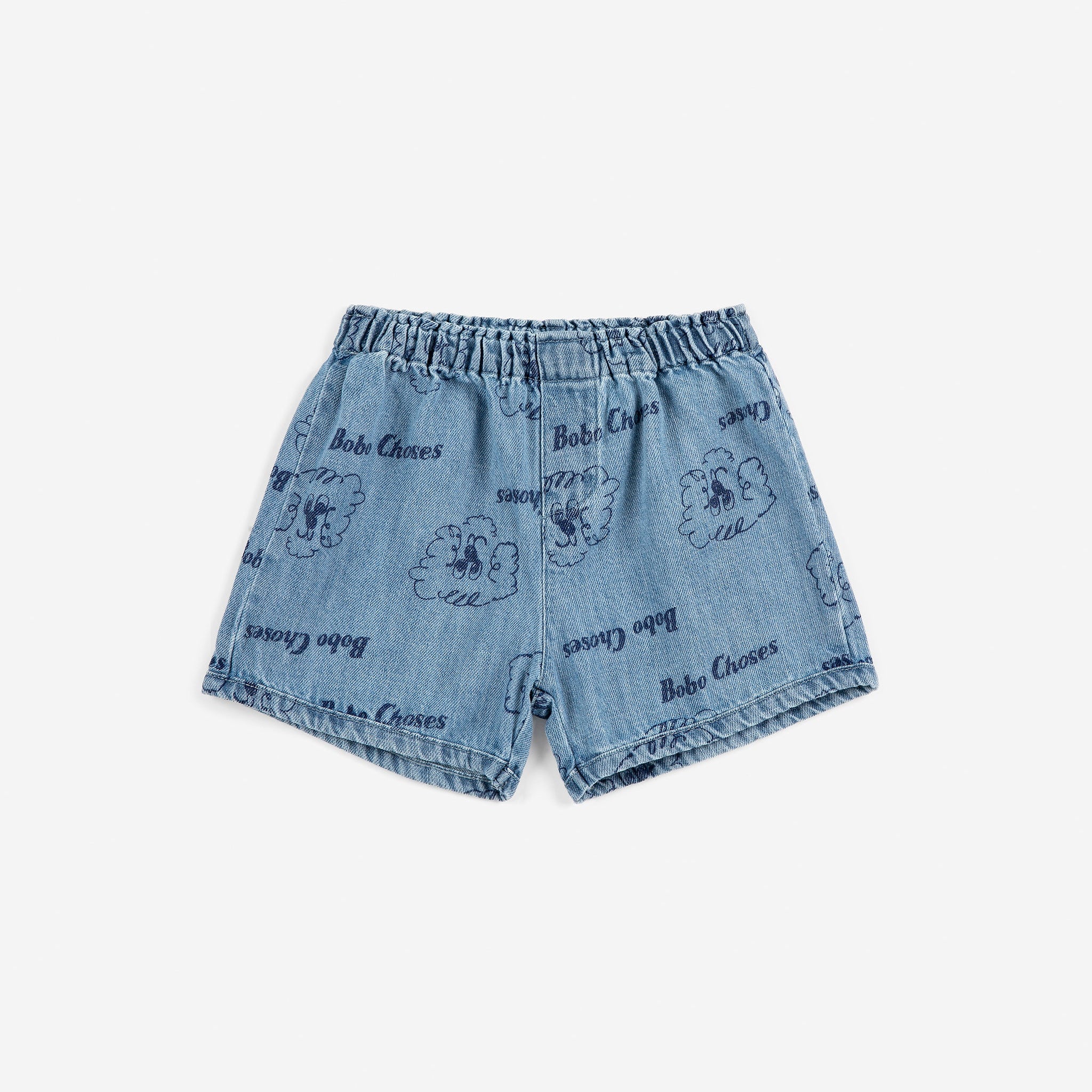 Short Bébé en Denim Bleu à Imprimé “Pickles the Dog” All Over – Image 2