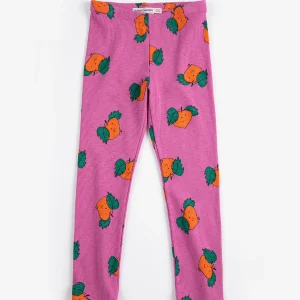 Leggings Violets à Imprimé Oranges All Over