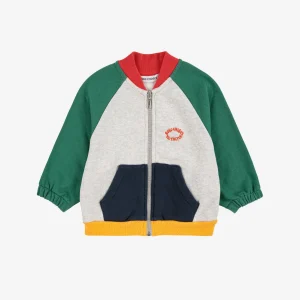 Sweat bébé Zippé coloré "Tic Tac Toe"