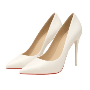 Escarpins AURÉLIA - Talon Aiguille 12cm Simili Cuir Blanc