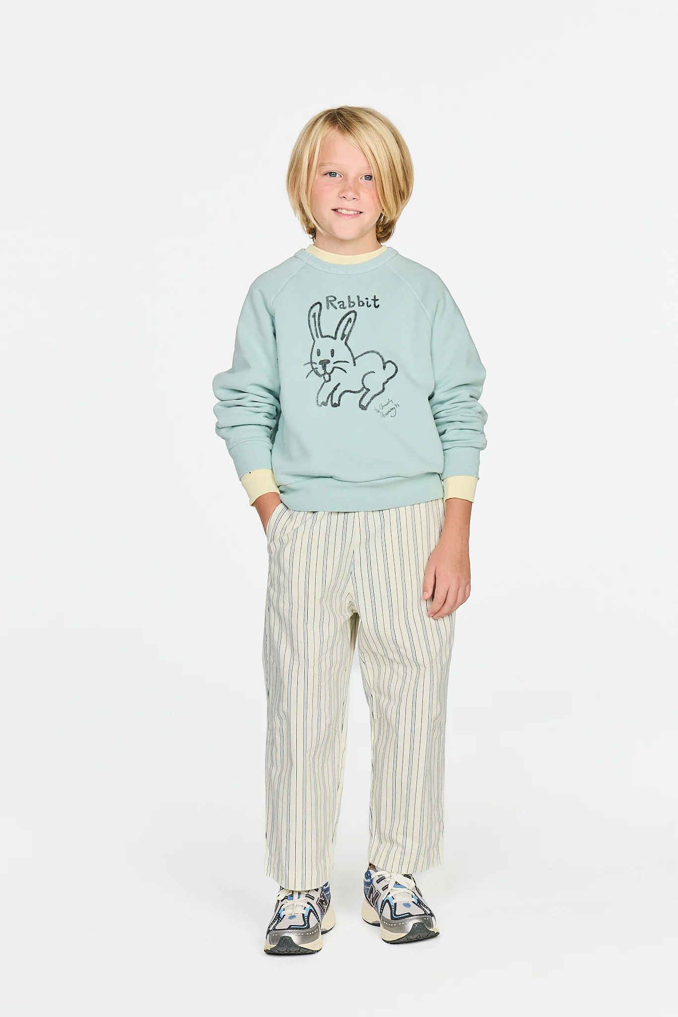 Sweat enfant Rabbit – Bleu clair – Image 3