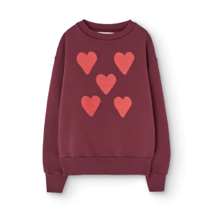 Sweat Bear bordeaux coeurs