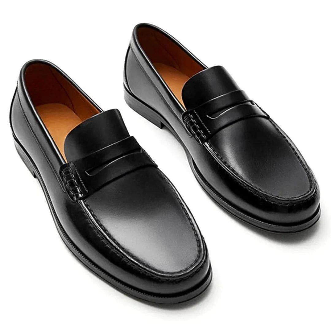 Mocassins décontractés Mocassin marron ou Mocassin noir en cuir véritable pour homme – Image 9