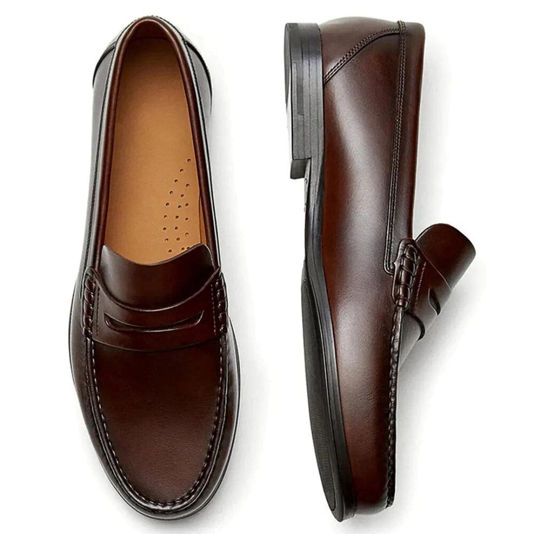 Mocassins décontractés Mocassin marron ou Mocassin noir en cuir véritable pour homme – Image 4