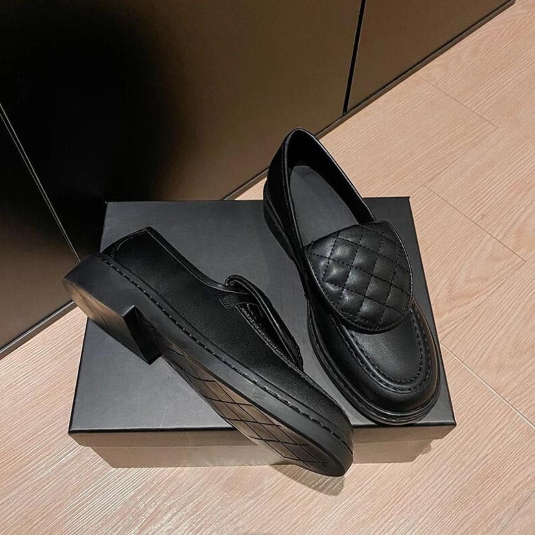 Mocassins avec dessus matelassé à talons carrés pour femme – Image 5