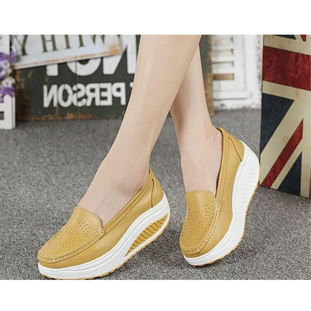 Mocassins respirants colorés à plateforme pour femme – Image 2