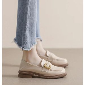 Mocassins souples et élégants en cuir véritable pour femme