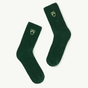 Chaussettes éponge enfant - Vert foncé