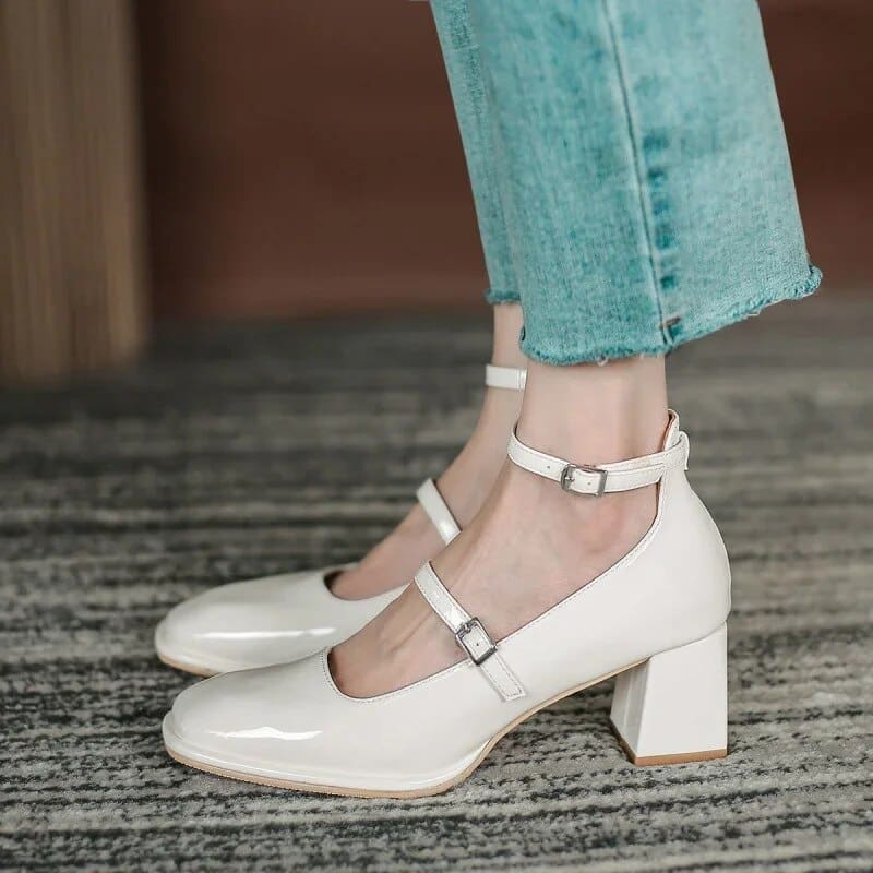 Mocassin ballerine à talon Mocassin vernis – Image 2