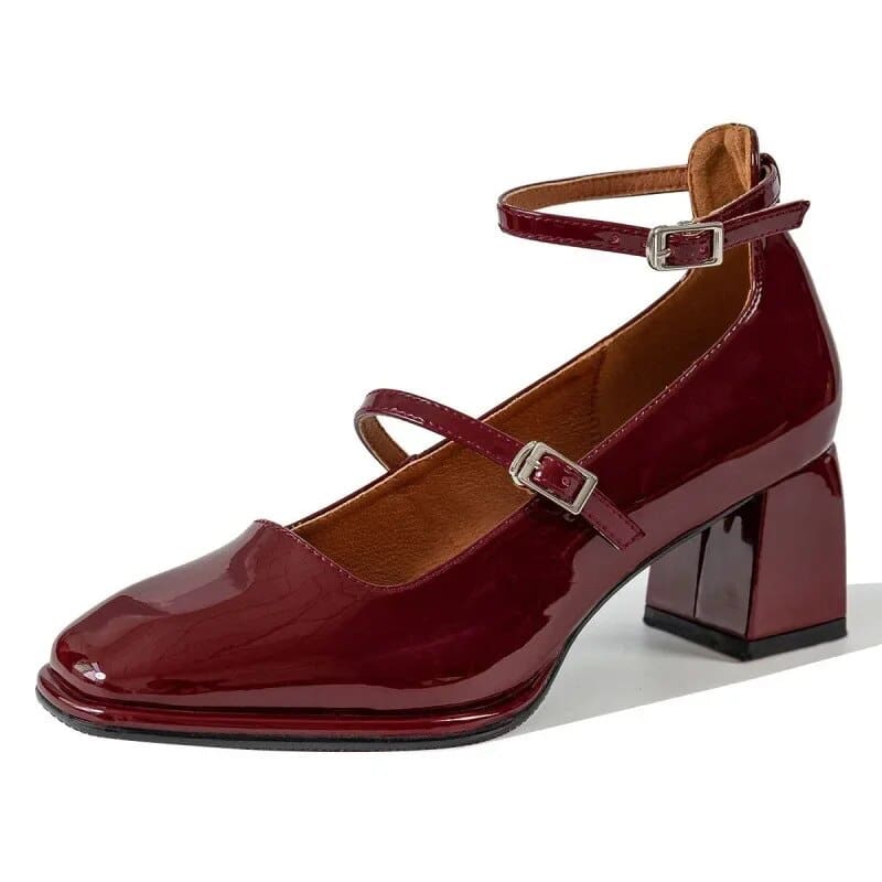 Mocassin ballerine à talon Mocassin vernis – Image 6