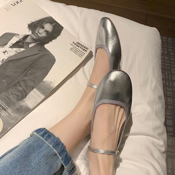 Mocassin ballerine Mocassin vernis à bout rond – Image 5