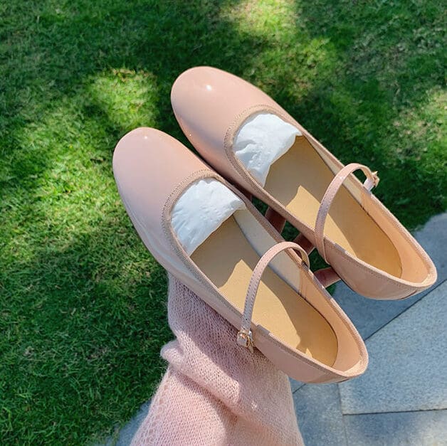 Mocassin ballerine Mocassin vernis à bout rond