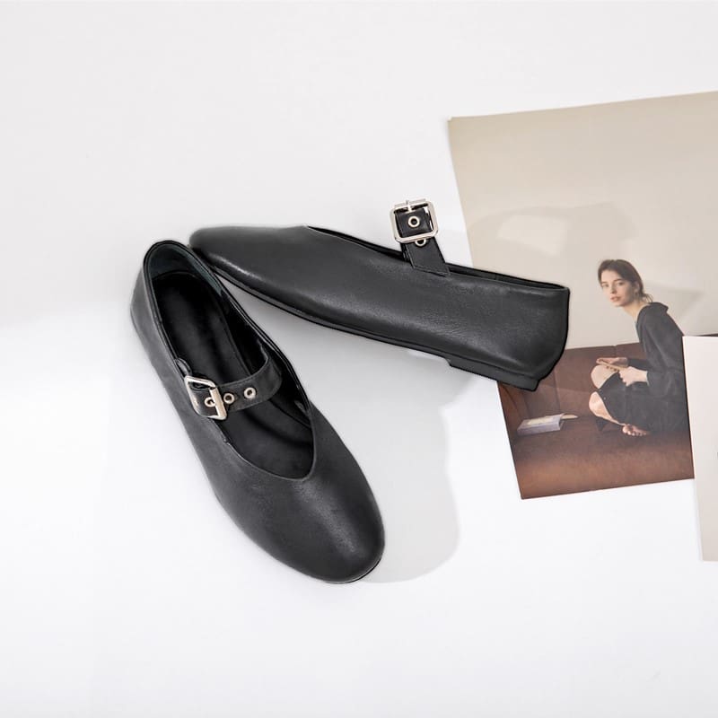 Mocassin Mary Jane Mocassin noir style rock – Image 6
