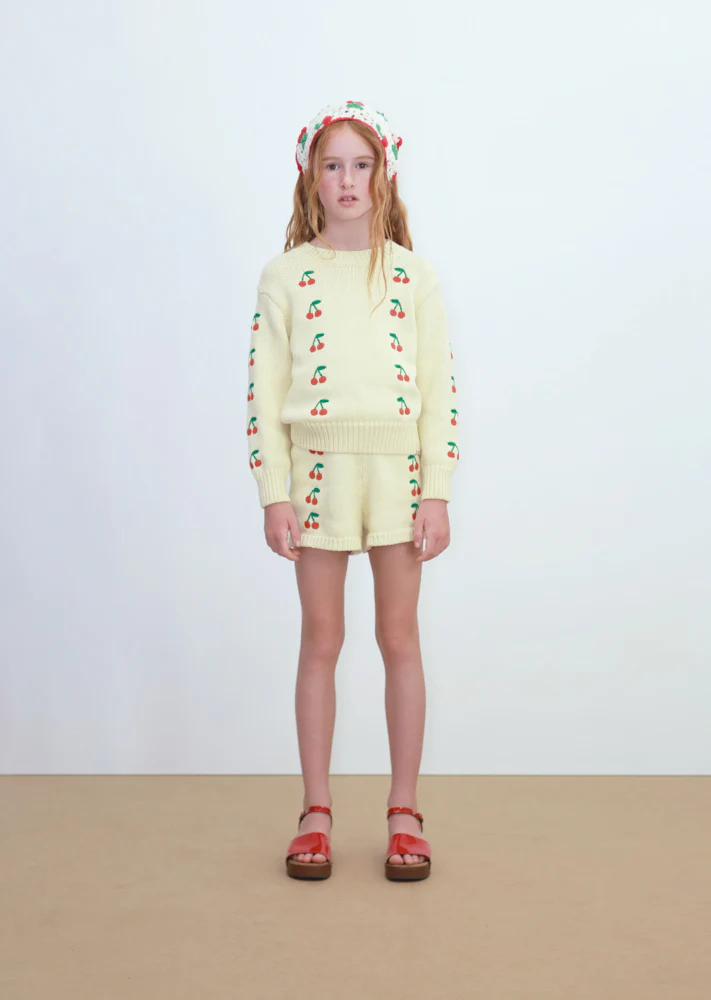 Pull Jaune à Motif Mini Cerises – Image 4