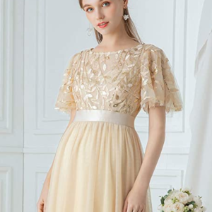 Robe de Cérémonie Cintrée en Tulle