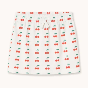 Jupe Tricotée à Imprimé Cerises