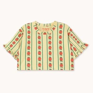 T-shirt Court à Motif de Roses