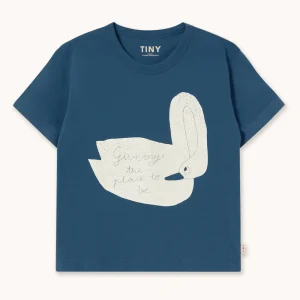T-shirt à Imprimé Cygne